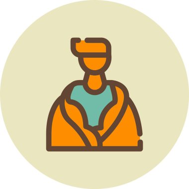 Çantalı bir kadının vektör çizimi