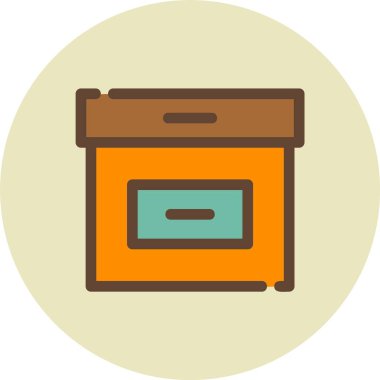 Kutu. Web simgesi basit illüstrasyon