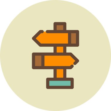 Yol simgesi, vektör illüstrasyonu