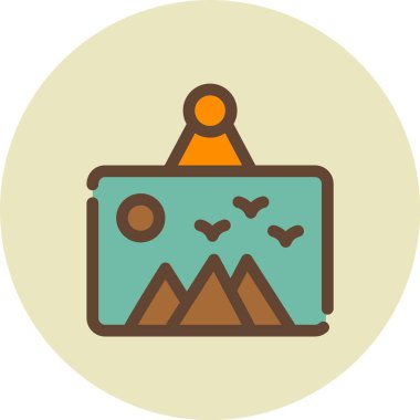 Harita. Web simgesi basit illüstrasyon