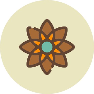 Çiçek simgesinin vektör illüstrasyonu