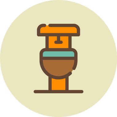 Tuvalet. Web simgesi basit illüstrasyon