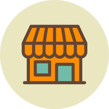 dükkan simgesi vektör illüstrasyonu