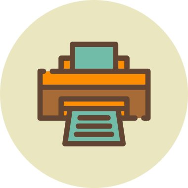 Yazıcı. Web simgesi basit illüstrasyon