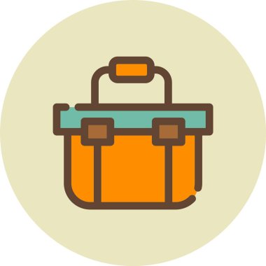 Seyahat simgesi için çanta vektör illüstrasyonu