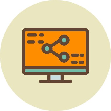 vektör lcd simgesi illüstrasyonu