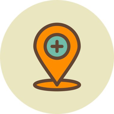 harita pin ikonu vektör illüstrasyonu