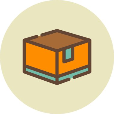 kutu vektör simgesi, basit tasarım