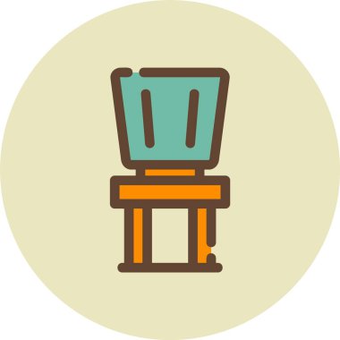 sandalye vektör simgesi modern basit vektör illüstrasyonu