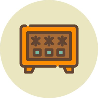 Fırın. Web simgesi basit illüstrasyon