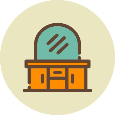 Mobilya simgesinin vektör illüstrasyonu