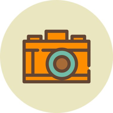 Kamera simgesi, vektör illüstrasyonu