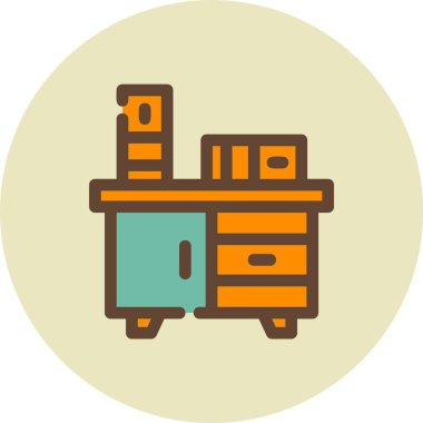 Mobilya simgesinin vektör illüstrasyonu