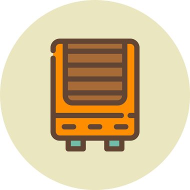 Bir araba simgesinin vektör illüstrasyonu