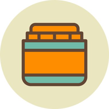 Kavanoz. Web simgesi basit illüstrasyon