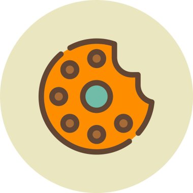 Şirin bir çizgi film simgesinin vektör çizimi