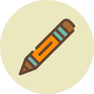 Kalem. Web simgesi basit illüstrasyon