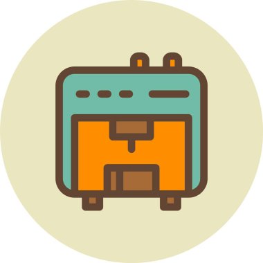 bavul simgesi, vektör çizimi