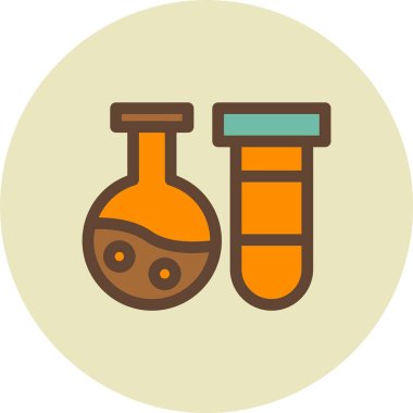 Test tübü simgesinin vektör illüstrasyonu