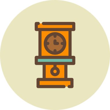 Bir saatin vektör simgesi