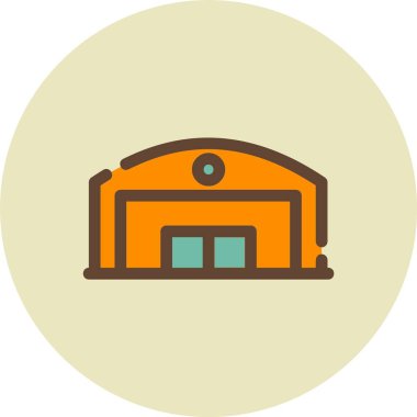 Bina düz simge vektör çizim