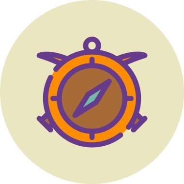 pusula simgesi, vektör illüstrasyonu