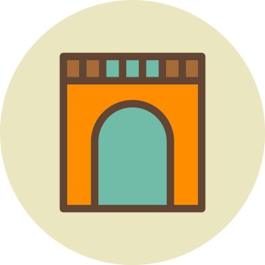 Kapı. Web simgesi basit illüstrasyon