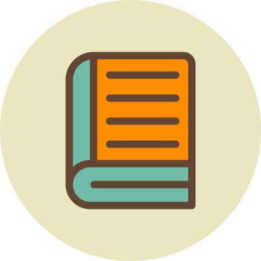 Kitap. Web simgesi basit illüstrasyon