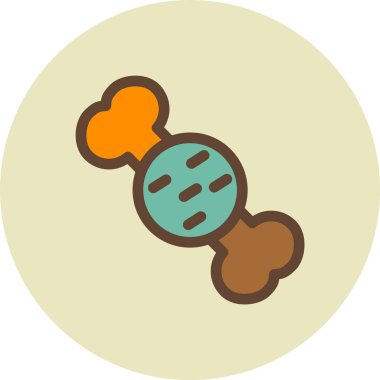 Şirin bir çizgi film simgesinin vektör çizimi