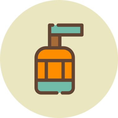 Benzin istasyonu simgesinin vektör illüstrasyonu