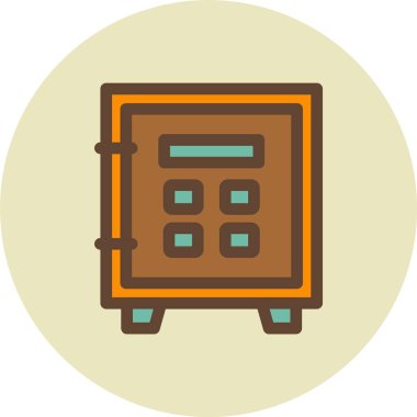 Hesap makinesi simgesi ve vektör illüstrasyonu beyaz arkaplanda izole edildi