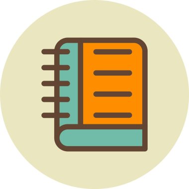 Kitap. Web simgesi basit illüstrasyon