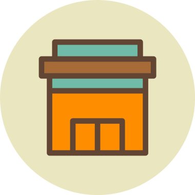 Dükkan. Web simgesi basit illüstrasyon
