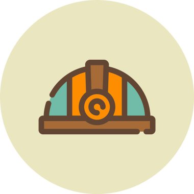 Moda Biçimli Kask Simgesi İzole Arkaplan