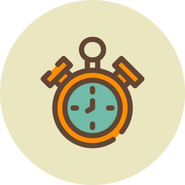 Alarm saat simgesi - ana hatlar biçiminde