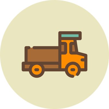 Bir kamyon simgesinin vektör çizimi