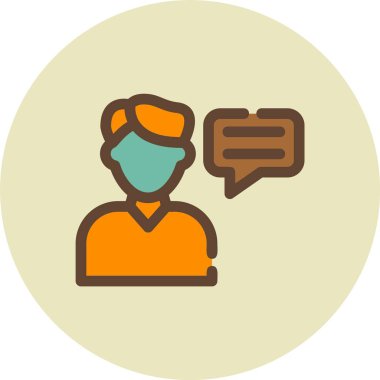 Müşteri hizmeti simgesi, vektör illüstrasyonu