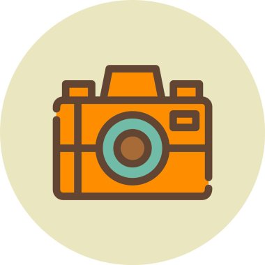 Kamera simgesi. Web vektör illüstrasyonu