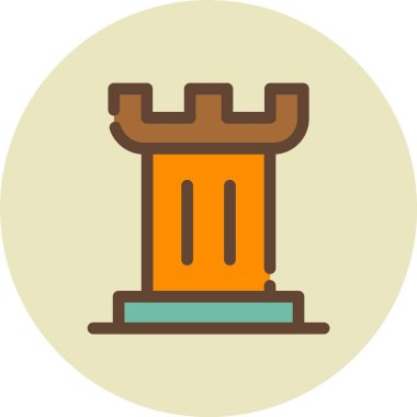 sütun vektörü ince çizgi simgesi