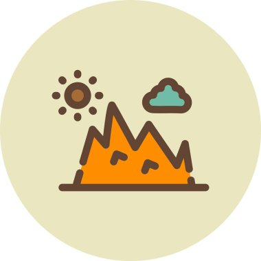 vektör dağ simgesi illüstrasyonu