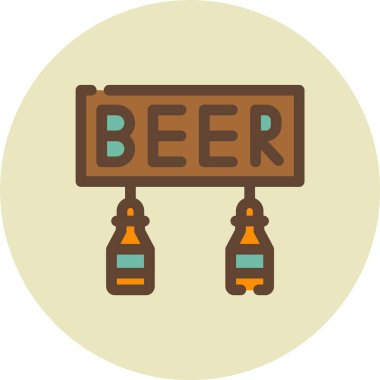 bira cam vektör çizgisi simgesi tasarımı