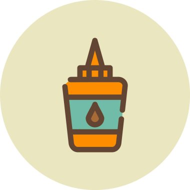 Bir şişe simgesinin vektör illüstrasyonu