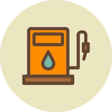 Yakıt istasyonu. Vektör illüstrasyonu