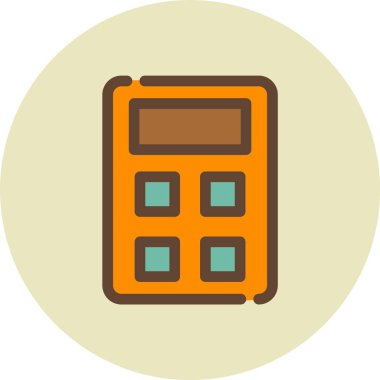 Hesap makinesi. Web simgesi basit illüstrasyon