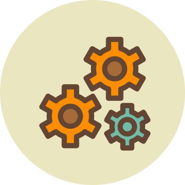 Dişliler. Web simgesi basit illüstrasyon