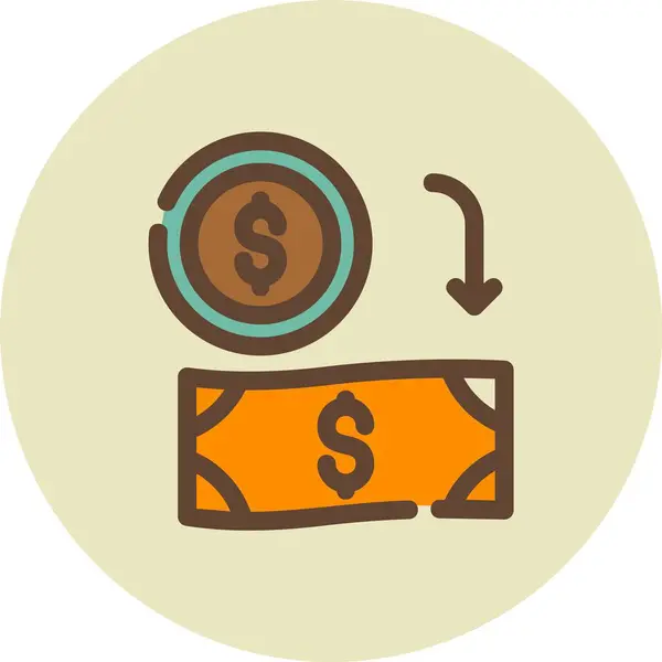 Dolar simgesi vektör illüstrasyonu