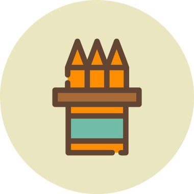 Kalem. Web simgesi basit illüstrasyon