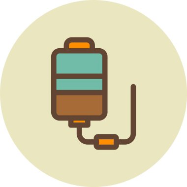 Bir benzin istasyonunun vektör illüstrasyonu