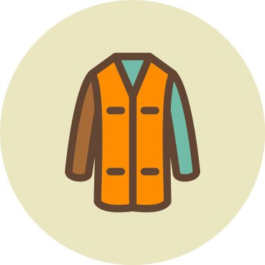 Yelek simgesi, vektör çizimi