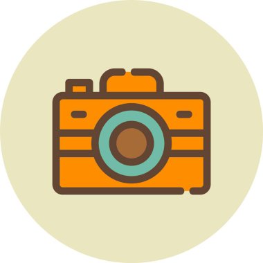 Fotoğraf kamerası vektör simgesi